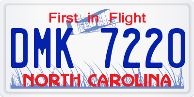 NC license plate DMK7220