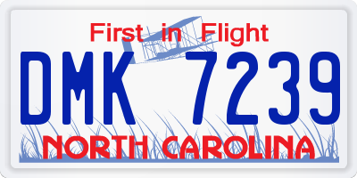 NC license plate DMK7239