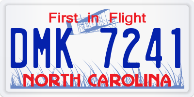 NC license plate DMK7241