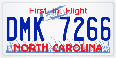NC license plate DMK7266