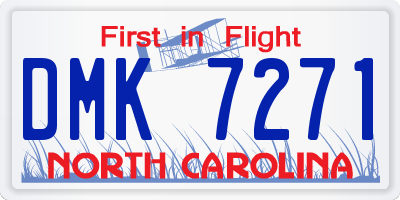 NC license plate DMK7271