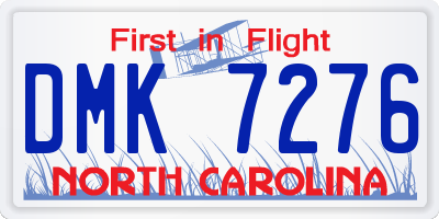 NC license plate DMK7276
