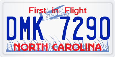 NC license plate DMK7290