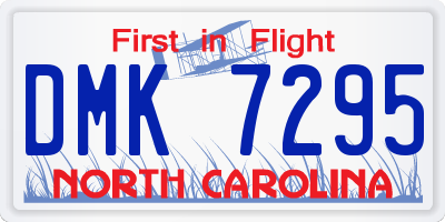 NC license plate DMK7295