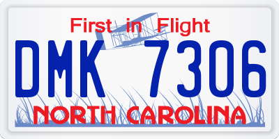 NC license plate DMK7306