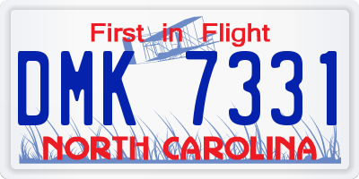 NC license plate DMK7331