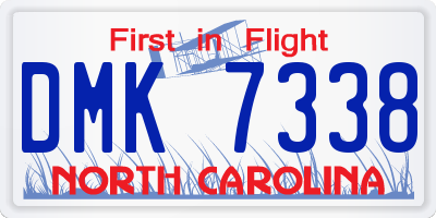 NC license plate DMK7338