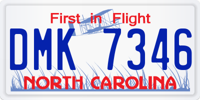 NC license plate DMK7346