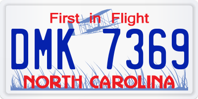 NC license plate DMK7369