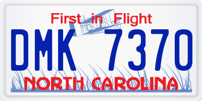 NC license plate DMK7370