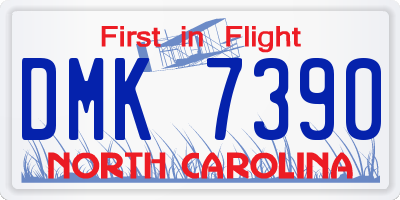 NC license plate DMK7390