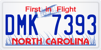 NC license plate DMK7393