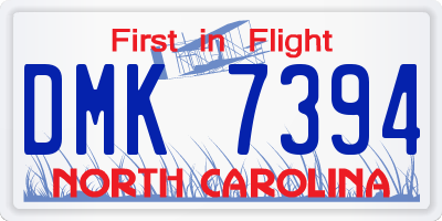 NC license plate DMK7394