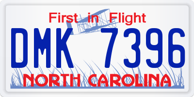 NC license plate DMK7396