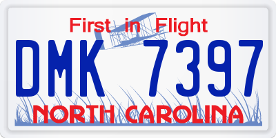 NC license plate DMK7397