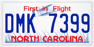 NC license plate DMK7399