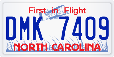 NC license plate DMK7409