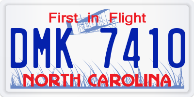 NC license plate DMK7410