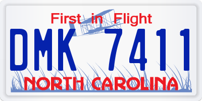 NC license plate DMK7411