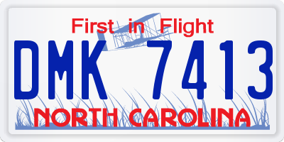 NC license plate DMK7413