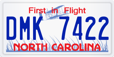 NC license plate DMK7422