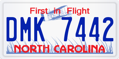 NC license plate DMK7442