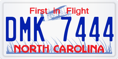 NC license plate DMK7444