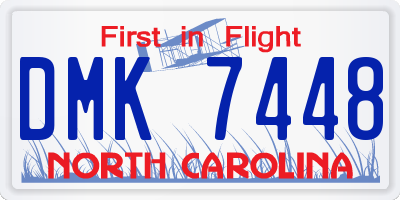 NC license plate DMK7448
