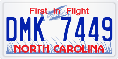 NC license plate DMK7449