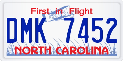 NC license plate DMK7452