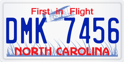 NC license plate DMK7456