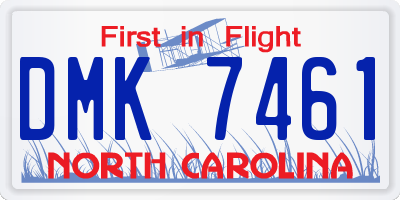 NC license plate DMK7461