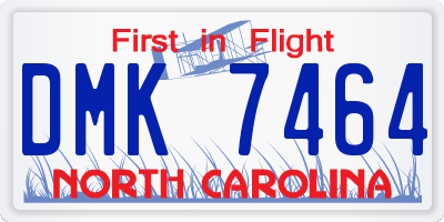 NC license plate DMK7464
