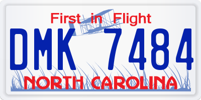 NC license plate DMK7484