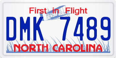 NC license plate DMK7489