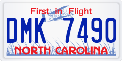 NC license plate DMK7490