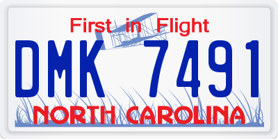 NC license plate DMK7491