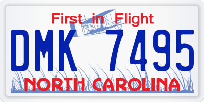 NC license plate DMK7495