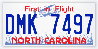 NC license plate DMK7497