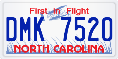 NC license plate DMK7520