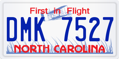 NC license plate DMK7527