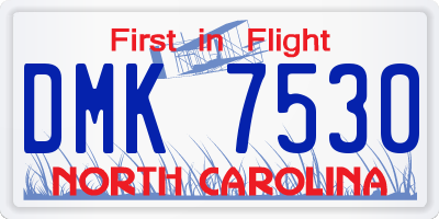 NC license plate DMK7530