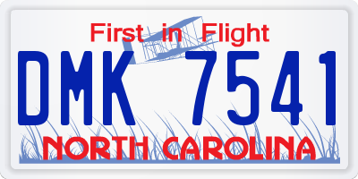 NC license plate DMK7541