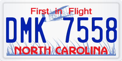 NC license plate DMK7558
