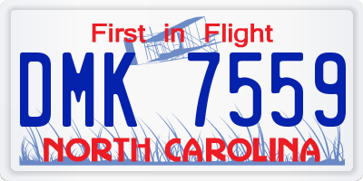 NC license plate DMK7559