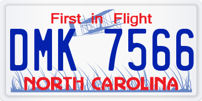NC license plate DMK7566