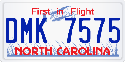 NC license plate DMK7575