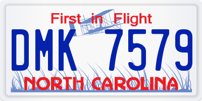 NC license plate DMK7579