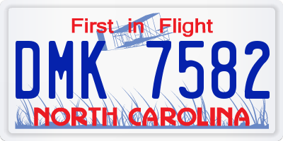 NC license plate DMK7582