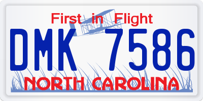 NC license plate DMK7586